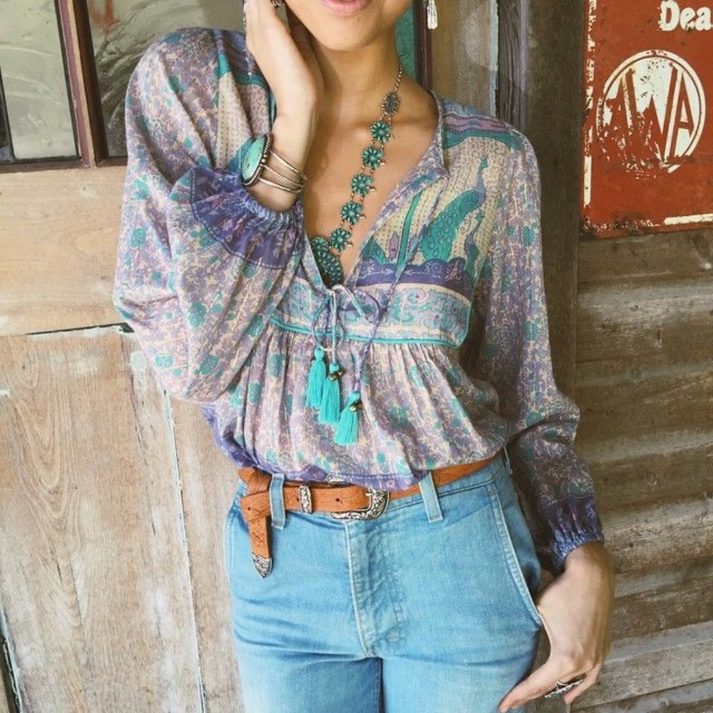 SPELL Xanadu Opal Blouse size M